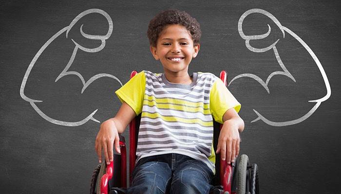a kid with dystrophy